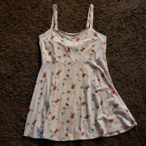 Cutout Floral Skater Dress